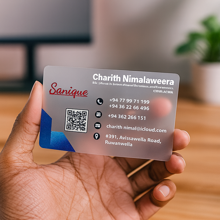 PVC Translucent Business Card PVC Translucent Business Card