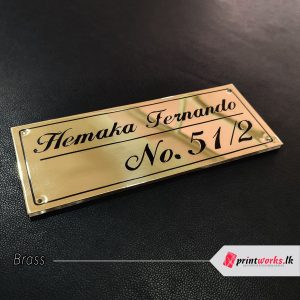 Brass House Number Plates