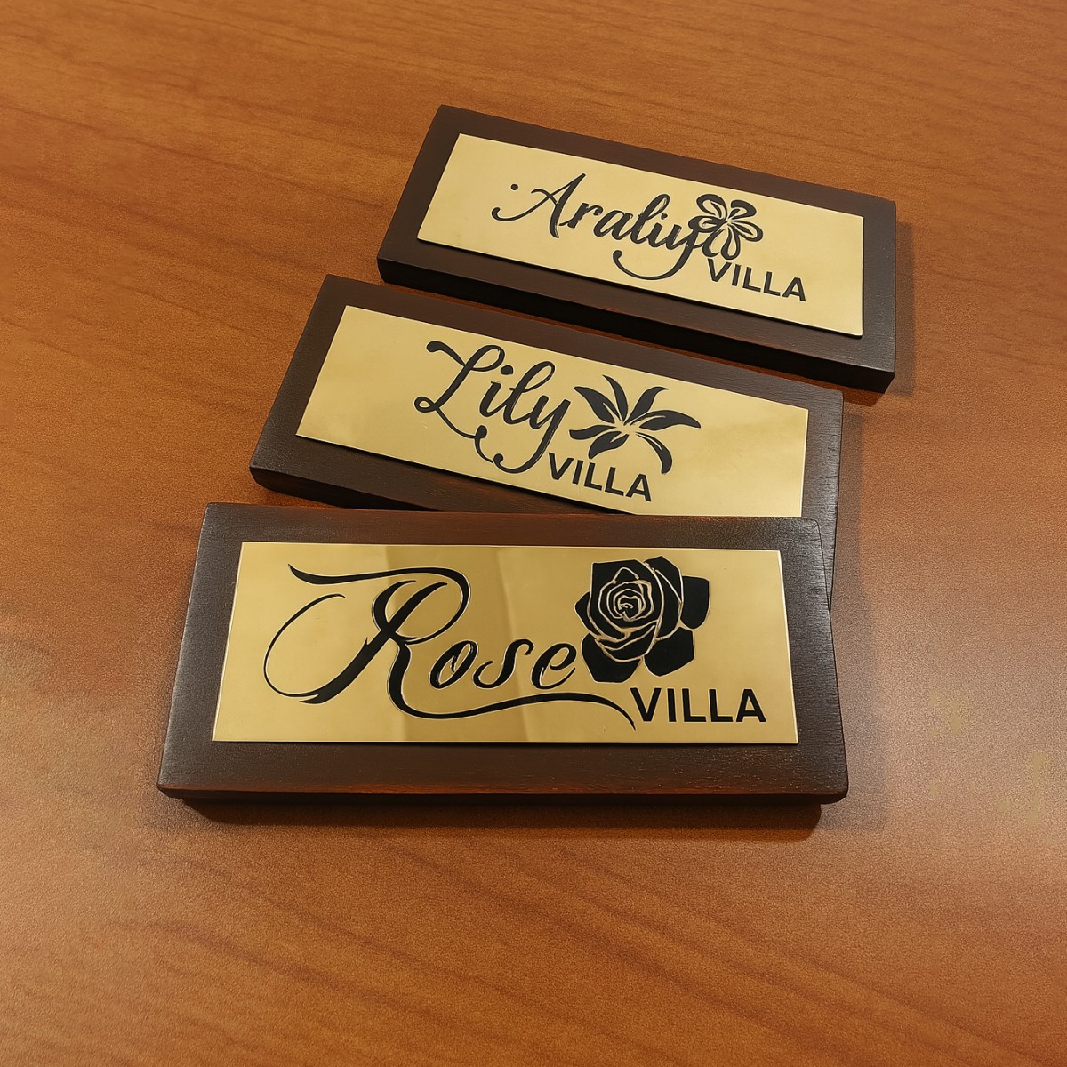 Brass engraved name plate