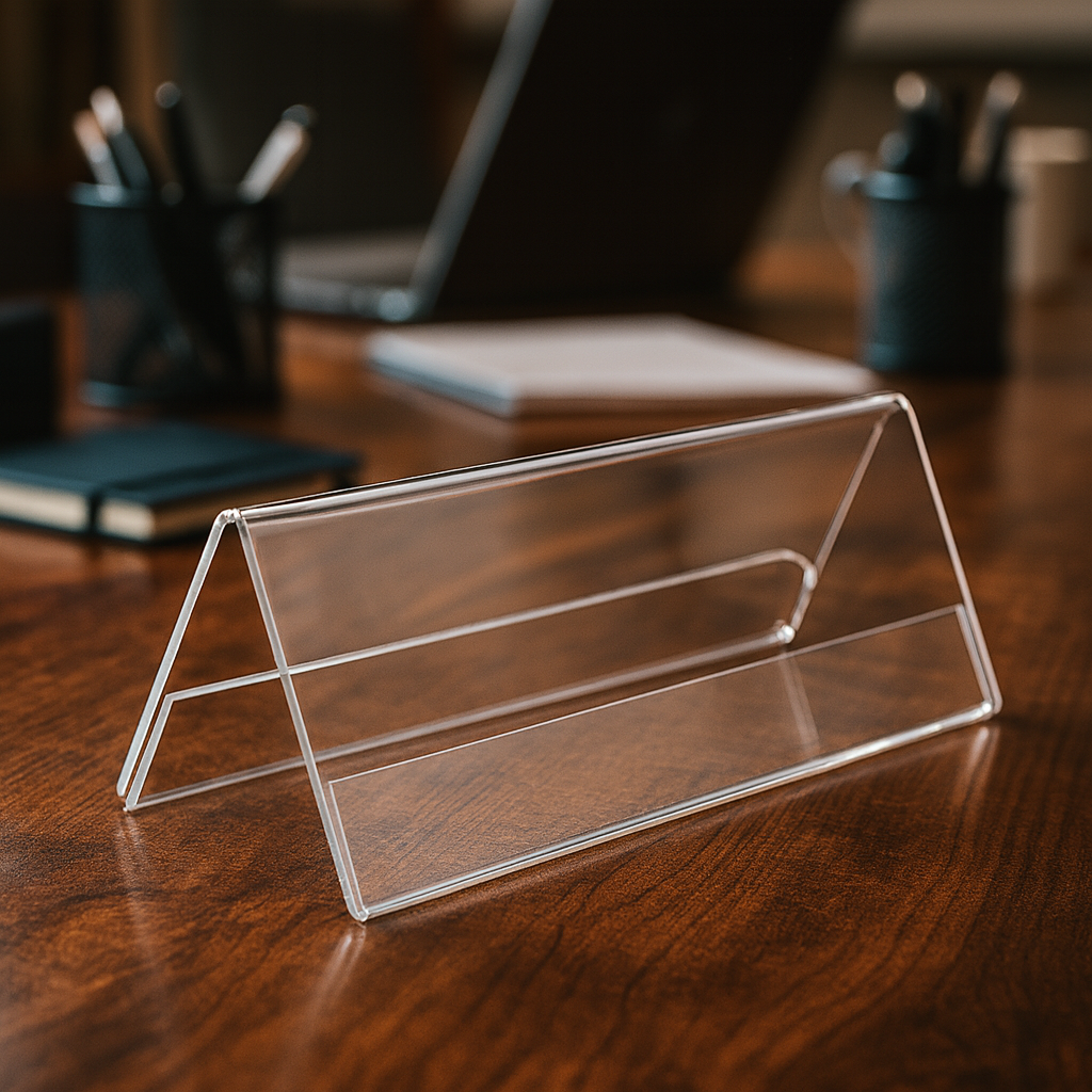 acrylic name plate holder