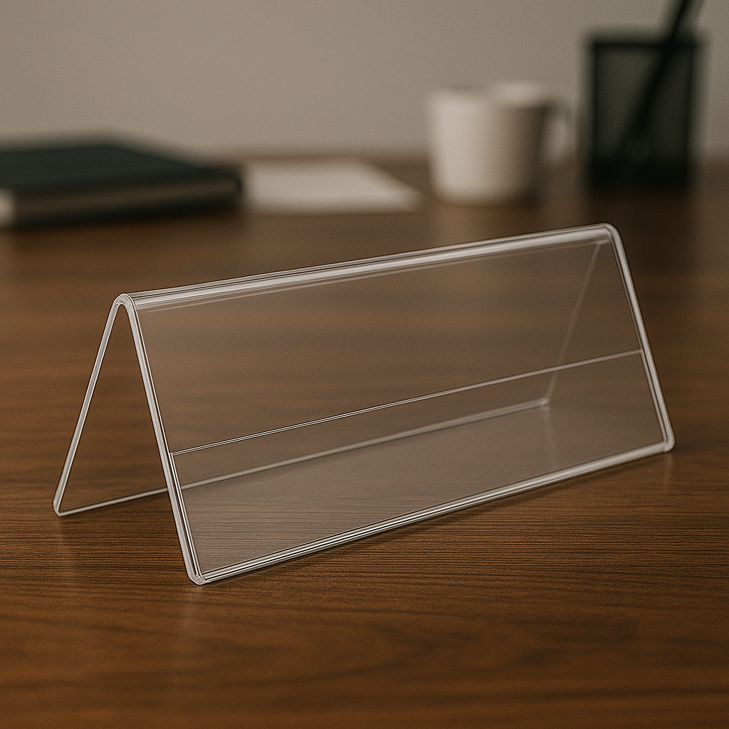 acrylic name plate holder