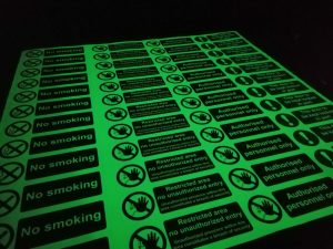 Photoluminescent Stickers Printing