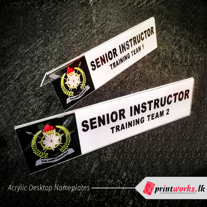 acrylic name plate holder