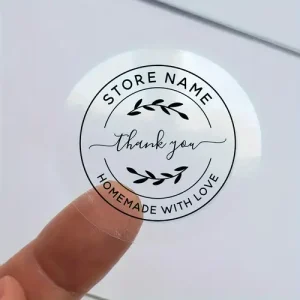 Printed transparent stickers