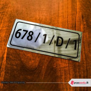 stainless steel house number plate